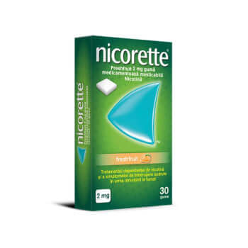 Nicorette Freshfruit 2mg - 30 Chewing Gums for Smoking Cessation - MAYONAL STORE