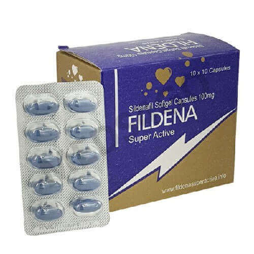 Fildena Super Active 100mg soft gel capsules for men, designed for fast-acting and effective performance.