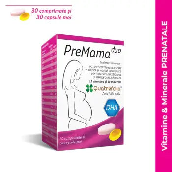 PreMama Duo, multivitamin complex, 30 tablets, 30 softgels, Alkaloid, prenatal vitamins, women’s health, daily vitamins, fertility support, nutritional supplement, pregnancy support